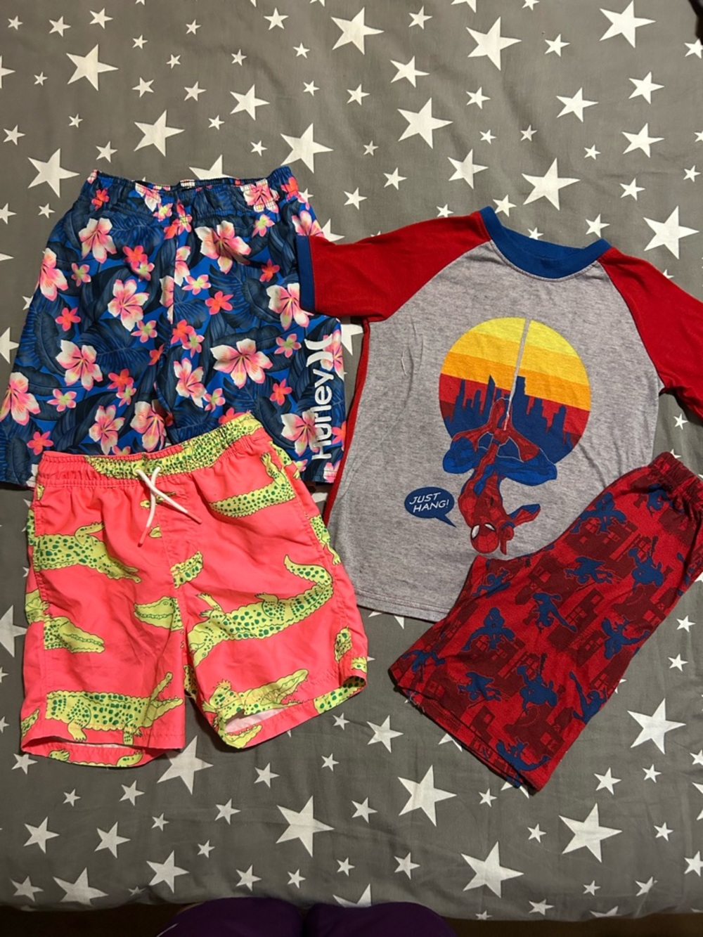 Boys Swim Shorts and Pajama Set Bundle